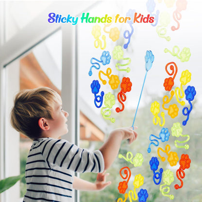 30 Pcs Sticky Spider Web Sticky Hands for Kids Bulk Halloween Party Favors Decorations,Spider Webs for Classroom Prizes,End of The Year Gifts Goodie Bags Stuffers Pinata Stuffers for Boys Girl