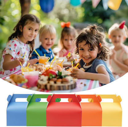 UnicoPak 30 Pack Party Favor Boxes Treat Boxes, White Gable Gift Boxes for Party Favors Goodies Cookies Treats Candies Meals Lunch, 6.5x3.5x3.5 Inches