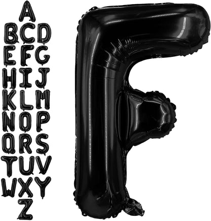 40 Inch Black Letter A Balloons, DIY Phrase Foil Alphabet Letter A Balloons DIY Word A Banner for Birthday Anniversary Celebration Graduation Party Supplies Decoration