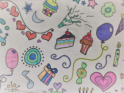 Animal Fun Design – Square Tablecloth 60”X60” – Interactive Coloring Tablecloth for Kids - Poly/Cotton Fabric – Washable and Reusable – DIY Activity for Children and Adults