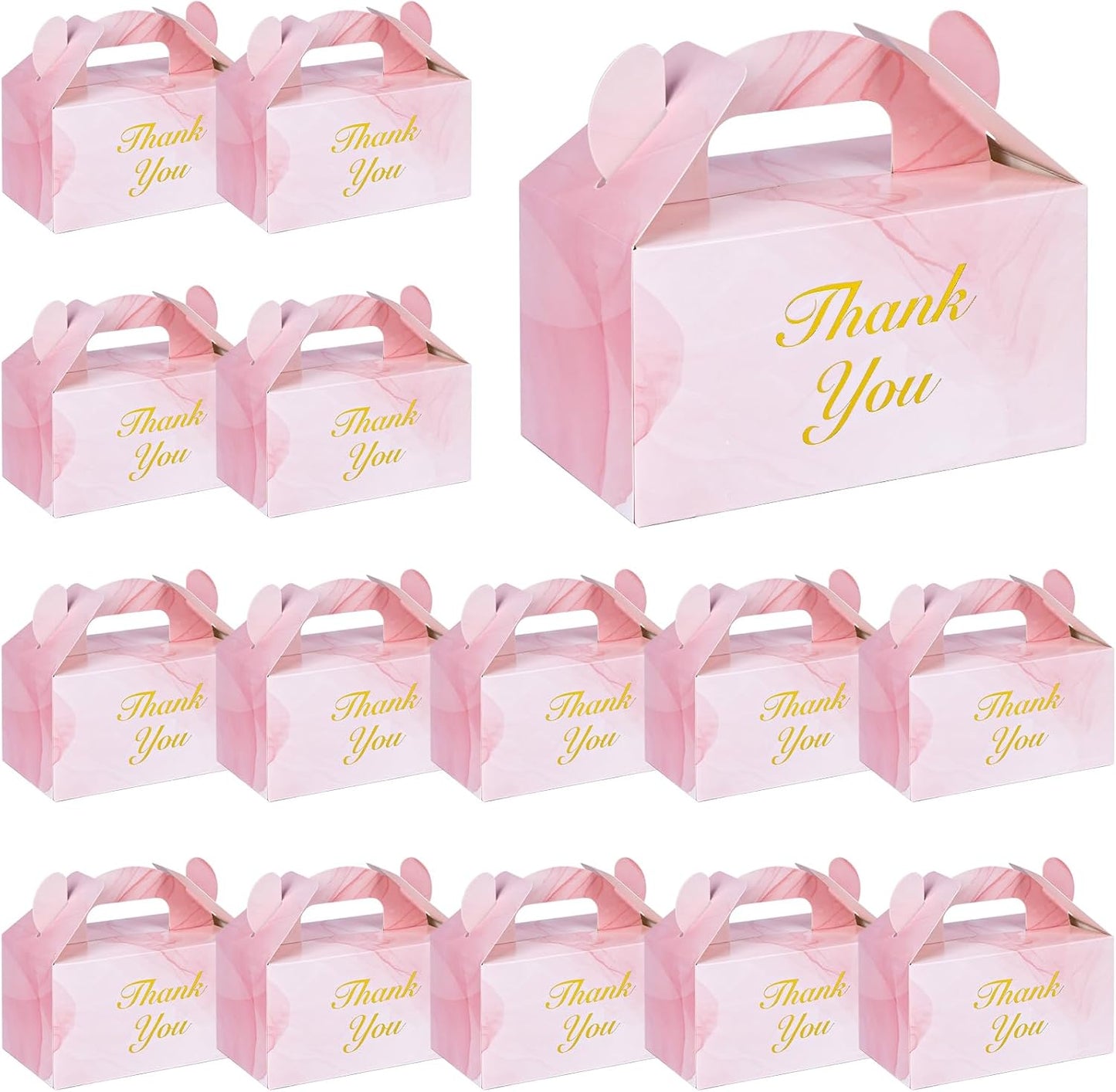 VGOODALL 16PCS Gable Treat Boxes Goodie Bags, 6x3.5x3.5inch Colorful Paper Gift Boxes for Kids Snacks, Candy, Toys, Birthday Party, Wedding