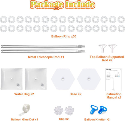 Chamvis Balloon Arch Kit, 9FT Height & 10FT Width Adjustable Balloon Arch Stand Frame Garland Stand: Wedding Baby Shower Birthday Photo Backdrop