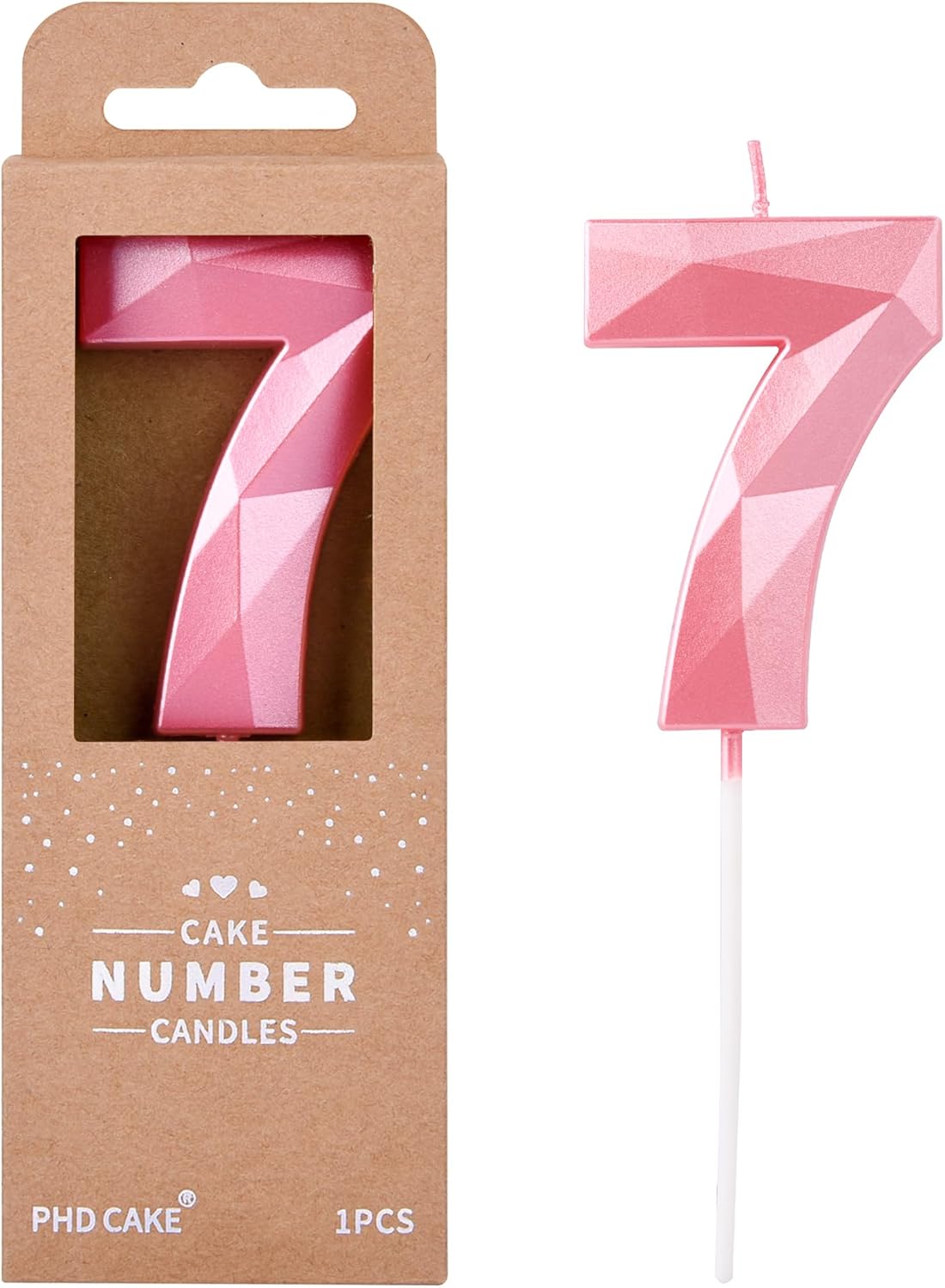 PHD CAKE 2.76 Inch Crystal Black 9 Number Birthday Candles, Black Number Candles, Cake Number Candles, Party Celebration
