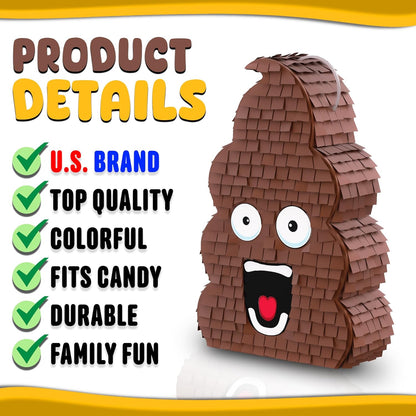 Jergrim Blue Monster Truck Piñata, Small 4 Piece Set, perfect for Kids Birthday Parties, Race Car Party Supplies fits piñata candy and party favors (17”X11”) Durable!