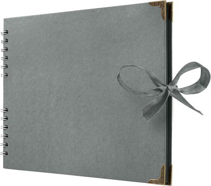 Bstorify Scrapbook Album 60 Pages (8 x 8 Inch) Brown Thick 200gsm Kraft Paper, Photo Album Scrapbook, Memory Book - Ideal for Your Scrapbooking Albums Art & Craft Projects