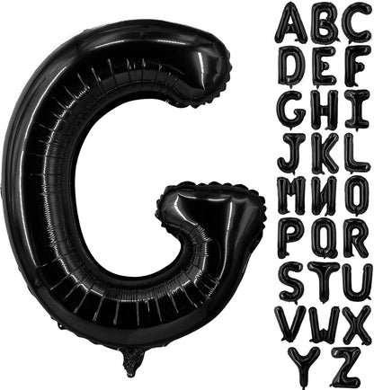 Lovoir 40 Inch Large Black Letter A Balloons Big Size Jumbo Mylar Foil Helium Balloon for Birthday Party Celebration Decorations Alphabet Black A