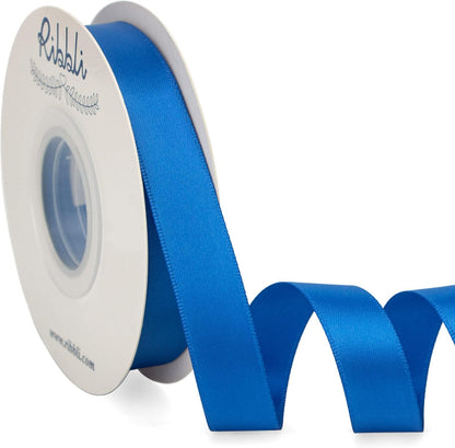 Ribbli Double Faced White Satin Ribbon,3/8” x Continuous 25 Yards,Fabric Ribbon use for Bows Bouquet,Gift Wrapping,Floral Arrangement
