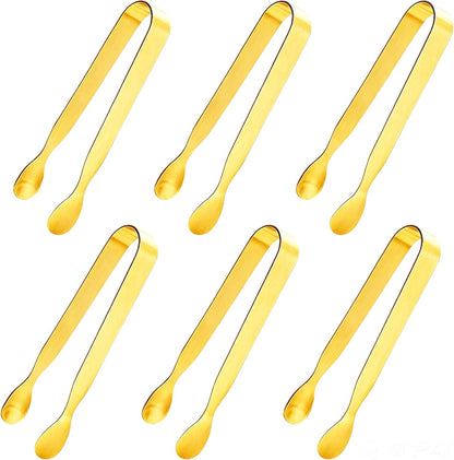 Ice Tongs Sugar Cubes Tongs - 12 Pack Stainless Steel Small Serving Tongs for Appetizers Coffee Tea Party