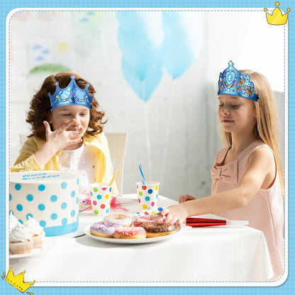 Yaomiao 44 Pcs Birthday Foam Crowns for Kids Princess Tiaras King Hat Bulk Diamond Sticker Kits for Crown Party Supplies