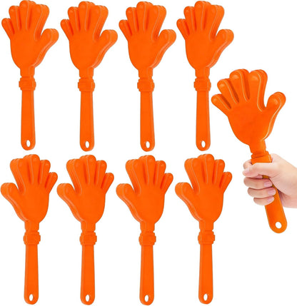 8PCS Hand Clappers 7.5 Inch Clapping Noisemakers Plastic Noise Makers Mini Hand Soundboard Party Favors Noise Maker Clacker for Birthdays Games Ball Dance Football Sporting Events Cheers Supplies