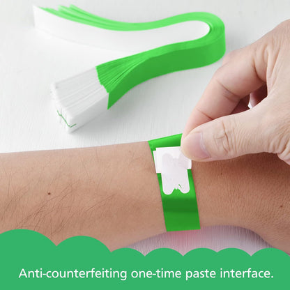 MIAHART Paper Wristbands for Events - 300 Pcs Gold Waterproof Party Arm Bands for Lightweight Concert Use