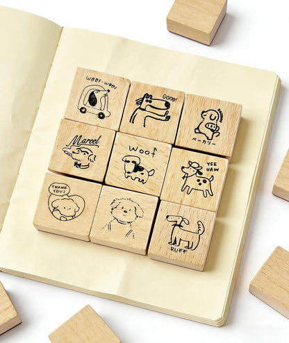 25pcs Mood Expression Wooden Rubber Stamps Kit, Cute Small Emoticon Theme Stamps for Decorative Diary Planner DIY Craft Scrapbook Card Making Letters Journal