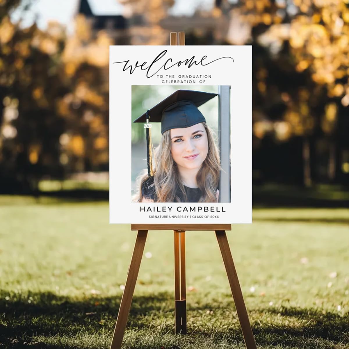 Graduation Party Welcome Sign, Photo Graduation Poster, Graduation Decorations, Grad Party Sign, Grad Welcome Sign, Graduation gift for best friend, Graduation gift for daughter, sister, brother - 1