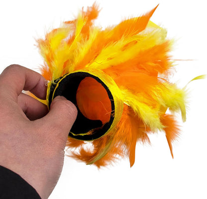 2-Pack Feather Slap Bracelet Cuffs - Feather Snap Ring, Cuff Wrist Decoration for Parties & Wrist Accessories, Women's Edition