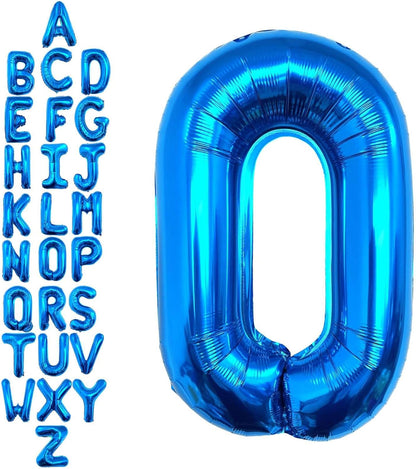 40 Inch Blue Letter A Balloons, DIY Phrase Foil Alphabet Letter A Balloons DIY Word A Banner for Birthday Anniversary Celebration Graduation Party Supplies Decoration