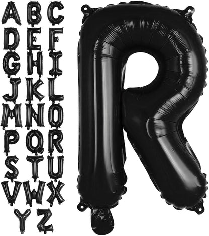 Black Letter A Balloons, 40 Inch Large Foil Letter Balloons, Custom Phrase Balloon for Birthday Party Wedding Anniversary Decoration (Black A)