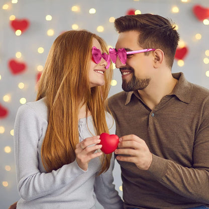 AEAHALY Heart Sunglasses for Women and Men Rimless Heart Shaped Sunglasses Bachelorette Bride Party Accessories
