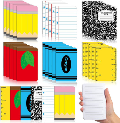 24 Pack Mini Hippie Groovy Notebooks Back to School Favors Small Pocket Size Retro Pink Blue Checked School Girl Notebooks for Students Teacher Appreciation Gift Employee Classroom Prize 5x3 Inch