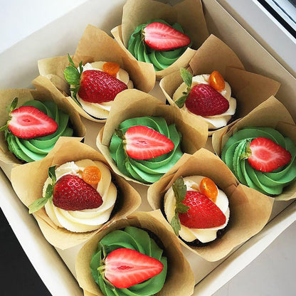 150 Pieces Tulip Cupcake Muffin Liners Paper Baking Cups Greaseproof Cupcake Wrappers for Birthday Wedding Party Baby Showers Catering Restaurants(Pink)