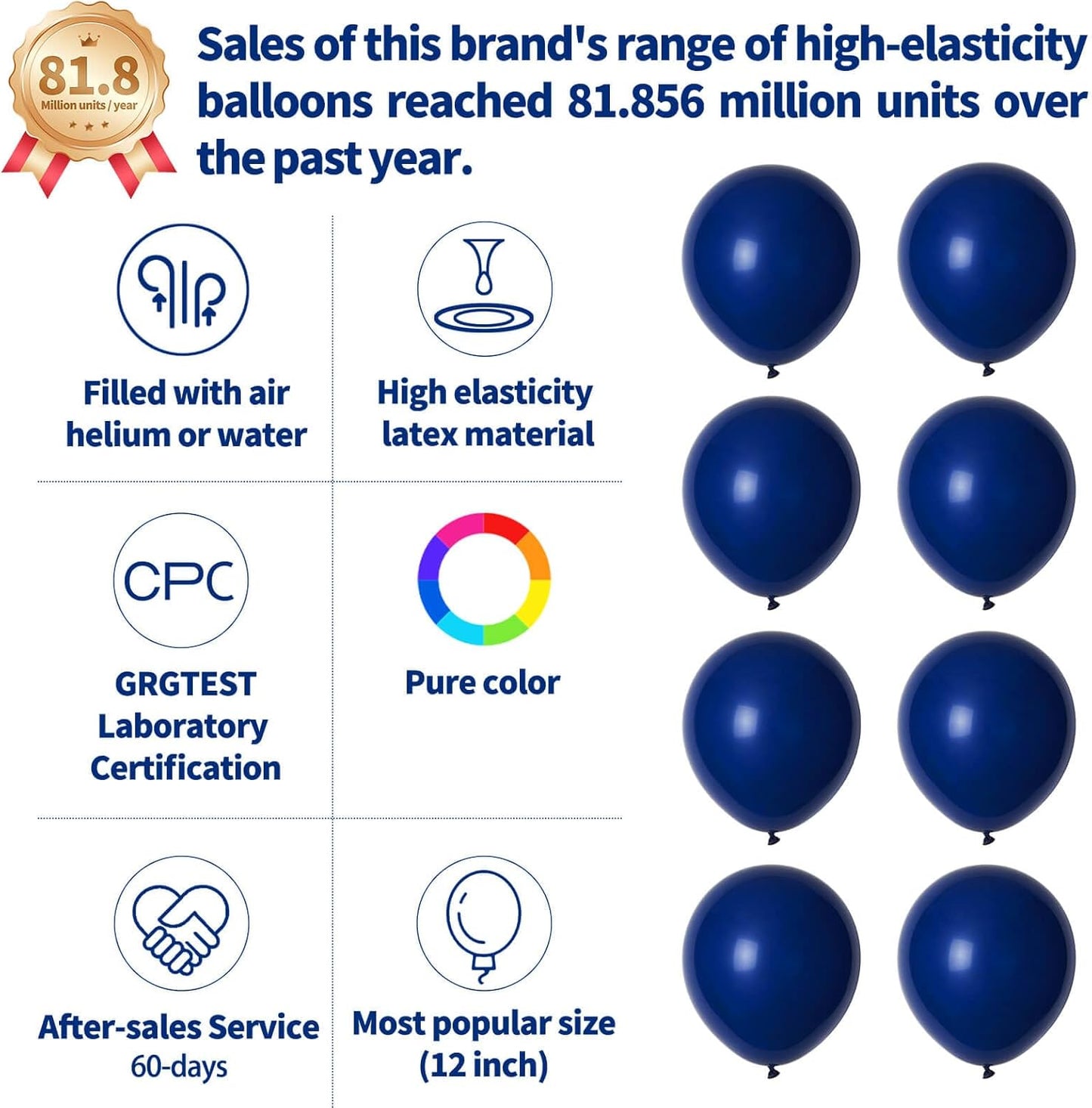 110pcs Black Balloon 12 inch, Black Latex Balloons for Birthday Party Baby Shower Wedding(with 2 Ribbons). - Colors B