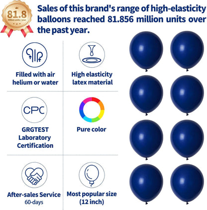 110pcs Black Balloon 12 inch, Black Latex Balloons for Birthday Party Baby Shower Wedding(with 2 Ribbons). - Colors B