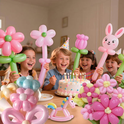 260 Balloons Clear, Thickening Long Balloons for Tying Arch, Twisting Latex Animals Magic Modeling Skinny Birthday Balloon for Kid‘s Party Wedding Decoartion Supply 100pcs