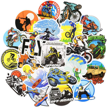 QTL Neon Stickers for Teens & Students Prizes, Waterproof Vinyl Party Favor Stickers, School Rewards, Water Bottle and Laptop, 50PCS - Colors A
