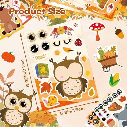 24 Sheets Make a Face Stickers for Kids Toddlers, Make Your Own Animal Mix and Match Sticker Sheets with Sea Animals Horses Dinosaurs Unicorns for Kids Crafts Party Favors Goodie Bags Stuffers