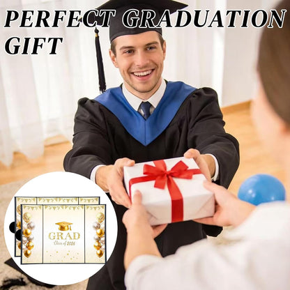 Green Graduation Party Decorations Class of 2026 - Extra Large 22" x 14" Graduation Guest Book to Sign Signature Board for Graduation Gifts Congrats Grad Party Favors Supplies Decor Keepsake