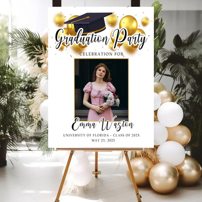 Personalized 2026 Graduation Party Welcome Sign, Minimalist Grads Decor, Class of 2026 Graduation Party Poster, Custom Graduation Party Sign, Congrats Grad Decorations Design 2