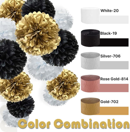 PartyWoo White Crepe Paper Streamers 10 Rolls 820 ft Pack of Pearl White Crepe Paper for Graduation Wedding Baby Shower Anniversary Gender Reveal Birthday Party Decorations (1.8 Inch x 82 Ft/Roll)