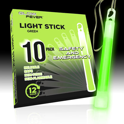 Glow Fever Emergency Safety Military Grade Glow Sticks, 30pcs 6'' Lightsticks, Light Up Ultra Bright with 12 Hours Duration. for Hiking Party Camping Blackouts Hurricane Shelter Survival Kit (Yellow)
