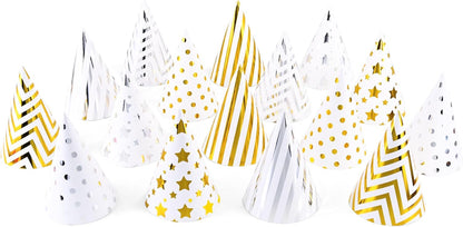 CANREVEL 24 PCS Pre-Assembled Party Hats for Adults, Party Decorations Supply Headwear Celebration for Women Men