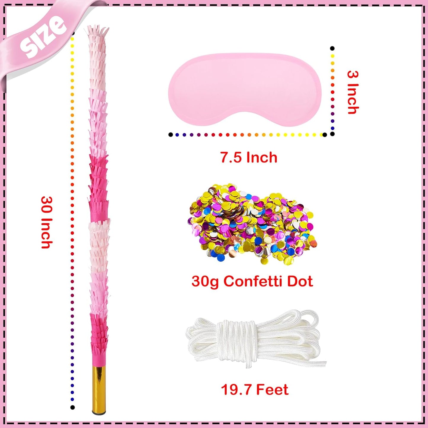 PCFING 30 Inch Piñata Stick Kit Blue Very Sturdy Will Not Break, Suitable for Boys Girls Adults Can Have Fun at Any Party