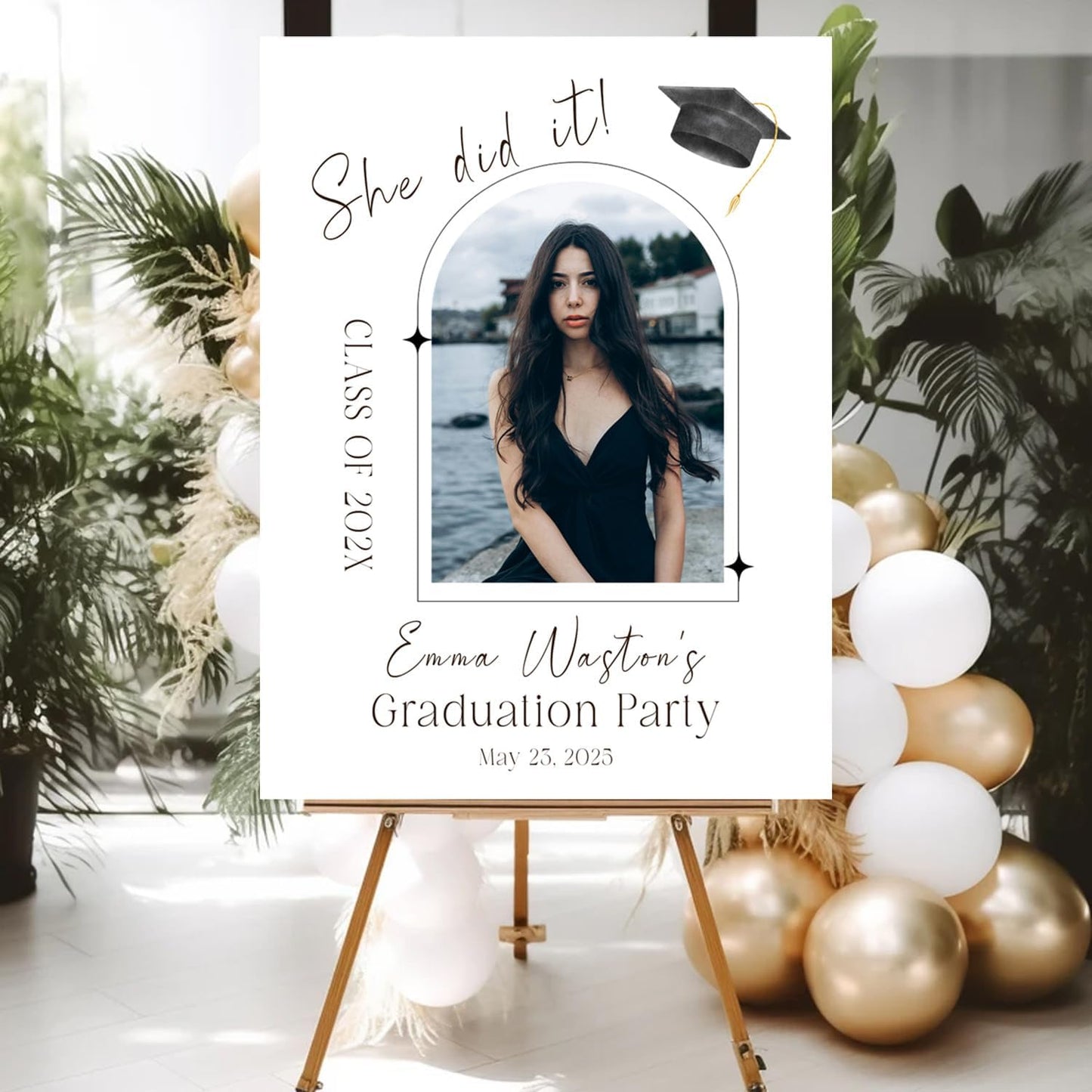 Personalized 2026 Graduation Party Welcome Sign, Minimalist Grads Decor, Class of 2026 Graduation Party Poster, Custom Graduation Party Sign, Congrats Grad Decorations Design 2
