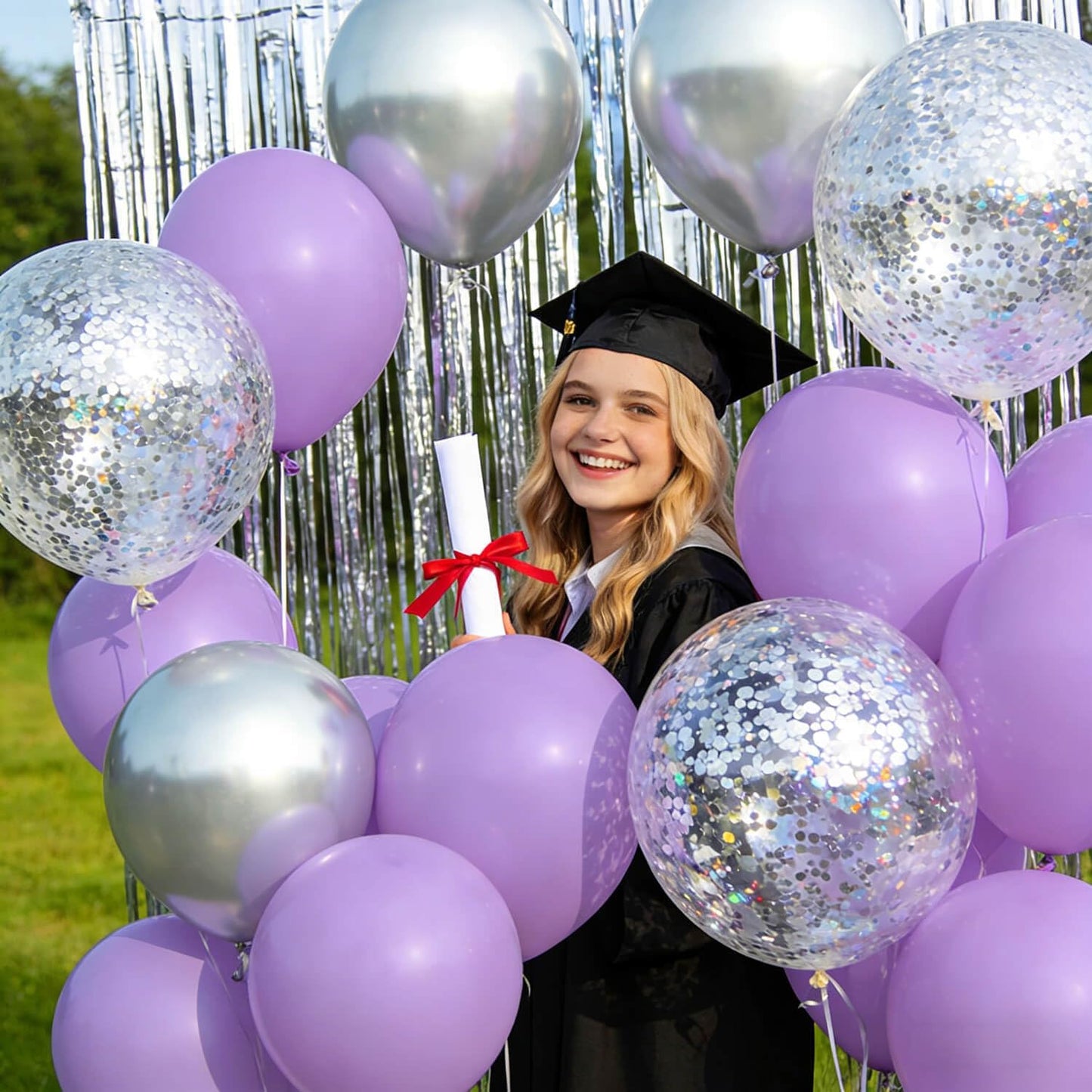 110pcs Black Balloon 12 inch, Black Latex Balloons for Birthday Party Baby Shower Wedding(with 2 Ribbons). - Colors B