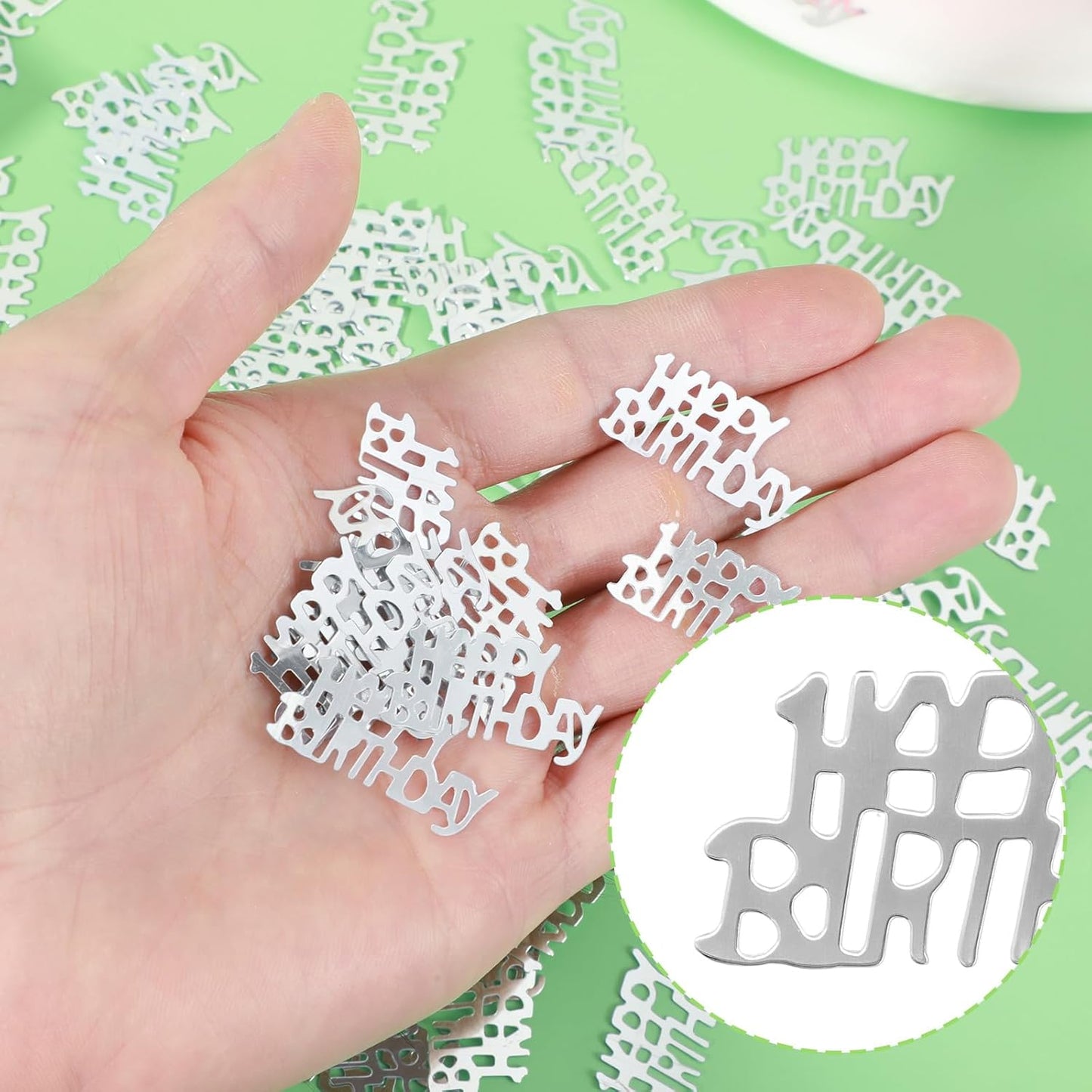 Gold Happy Birthday Confetti, Table Paper Scatter Golden Birthday Decorations for Party (0.03 lbs)