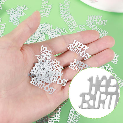 Gold Happy Birthday Confetti, Table Paper Scatter Golden Birthday Decorations for Party (0.03 lbs)