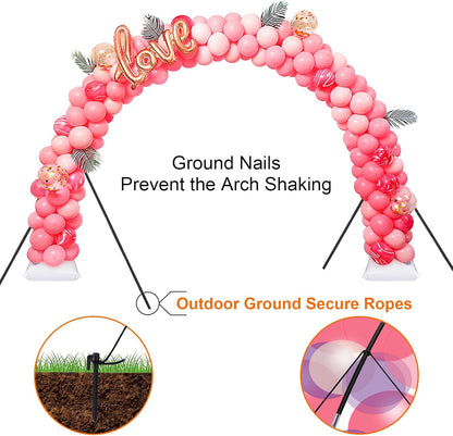Chamvis Balloon Arch Kit, 9FT Height & 10FT Width Adjustable Balloon Arch Stand Frame Garland Stand: Wedding Baby Shower Birthday Photo Backdrop