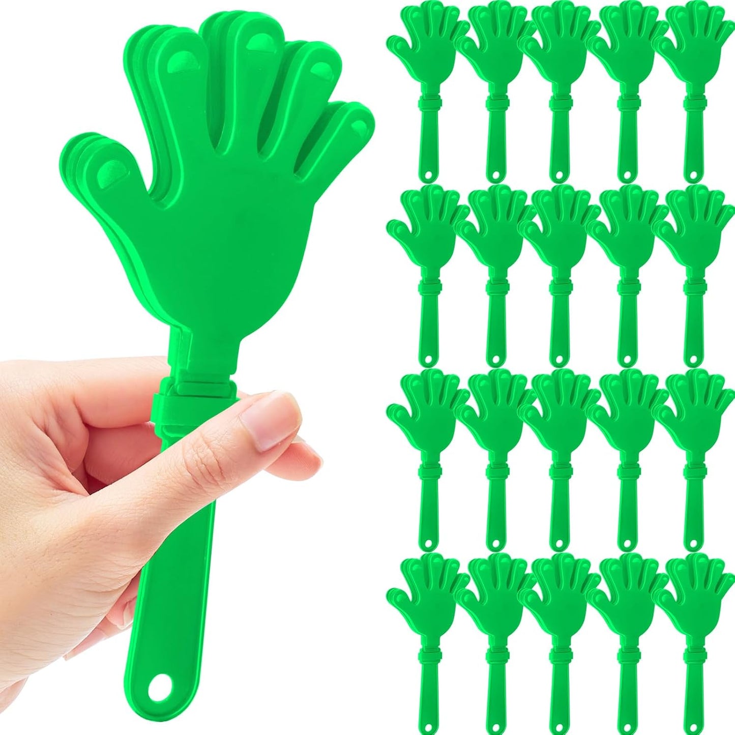 20 Pcs Hand Clappers Noisemakers 7.5 Inch Clappers Noisemakers Plastic Hand Clappers for Birthdays Game Football Sporting Events Cheers Supplies Dance Basketball Football Noisemakers(Purple)