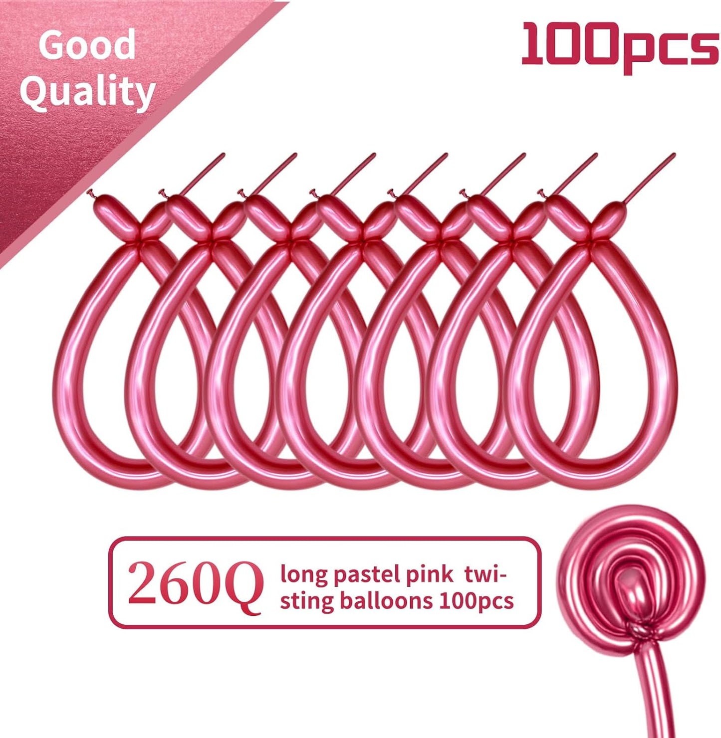 260 Clear Long Balloons for Animals, Thickening Skinny Latex Twisting for Arch Modeling Magic Clown Birthday Wedding Party Decorations 100pcs