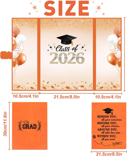 QIYANPAX Graduation Guest Book 2026, Blue and Gold Graduation Decorations Class of 2026, Graduation Signature Book, Congrats Grad Guest Book Alternative, Unique Graduation Gifts