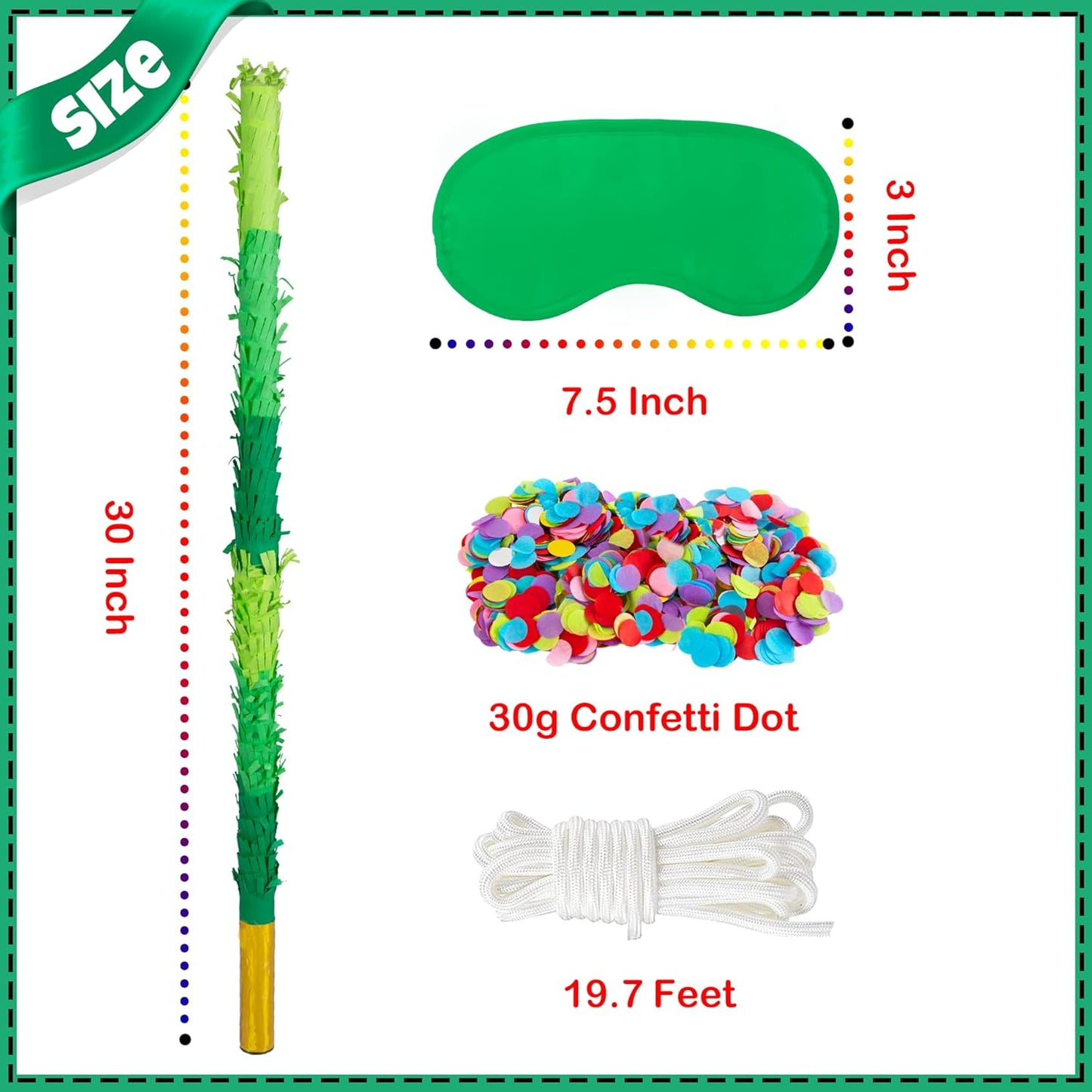 PCFING 30 Inch Piñata Stick Kit Blue Very Sturdy Will Not Break, Suitable for Boys Girls Adults Can Have Fun at Any Party