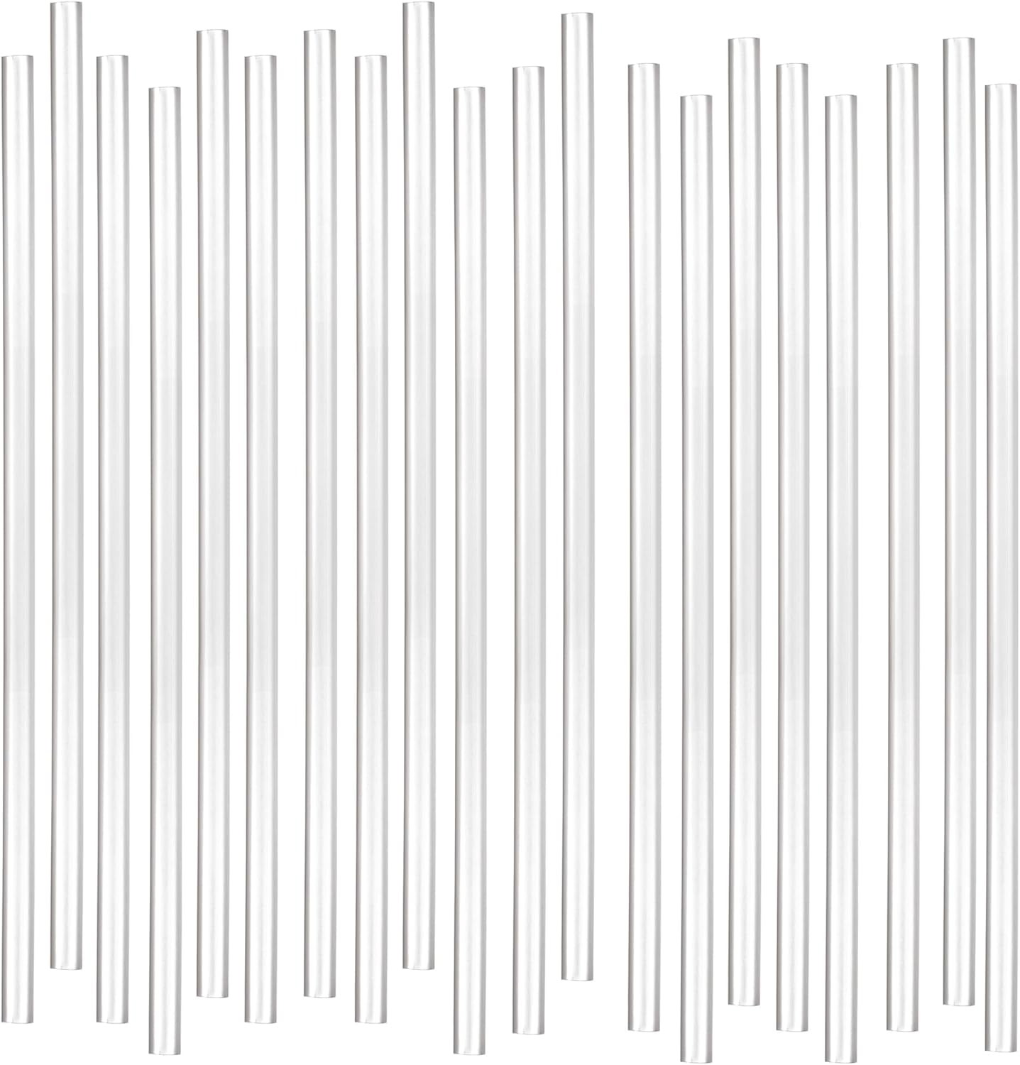 7.75" Plastic Straws (500 Count), Disposable Straws - Made For Standard 16oz Glass (Black)