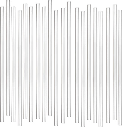 7.75" Plastic Straws (500 Count), Disposable Straws - Made For Standard 16oz Glass (Black)