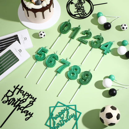 Yerliker 34 Pcs Happy Birthday Cake Toppers Decorations Birthday Candles DIY Cake Decor for Men Women Wedding Anniversary(Gold)