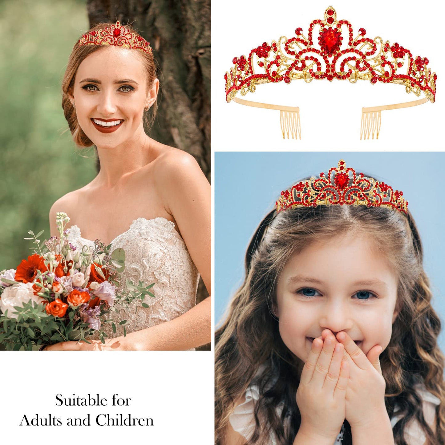Princess Birthday Tiara - Happy Crown for Girls & Women, Decorative Accessory