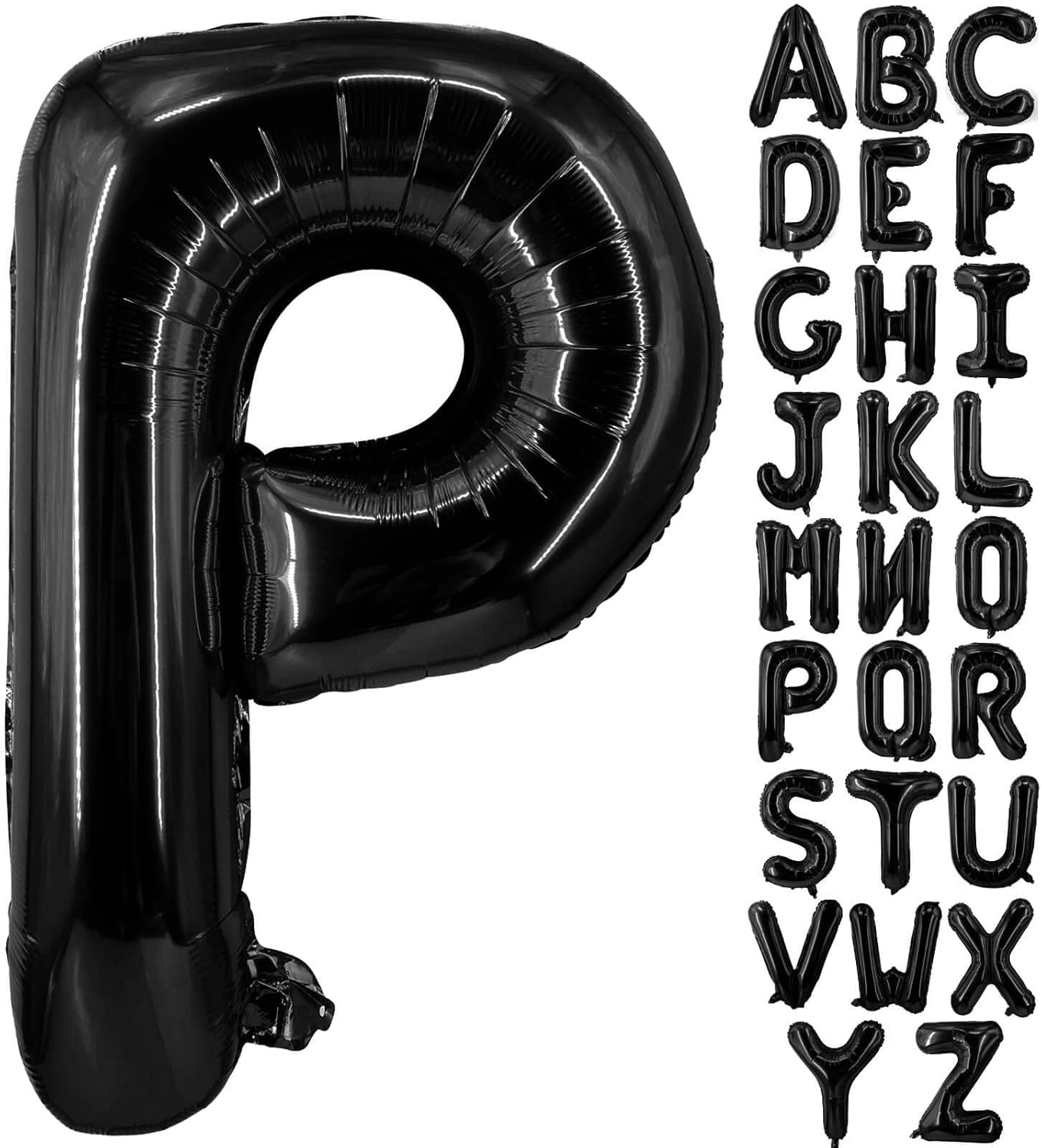 Lovoir 40 Inch Large Black Letter A Balloons Big Size Jumbo Mylar Foil Helium Balloon for Birthday Party Celebration Decorations Alphabet Black A