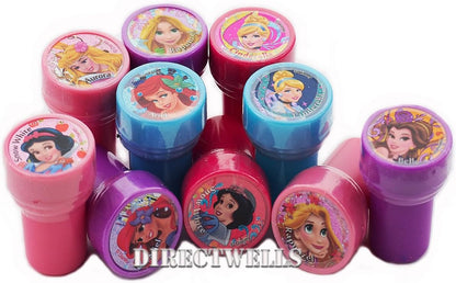 Princess Disney 10 Assorted Self Inking Stampers Party Favor
