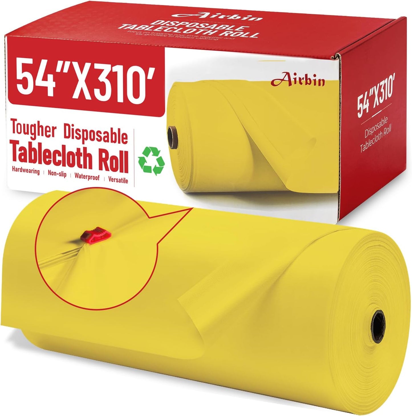Plastic Table Cloth, 310 Ft X 54 in Disposable Tablecloth White Plastic Tablecloth with Any Cut Sliding Cutters Premium Table Cover Roll for Picnics, Parties, Birthdays, Weddings